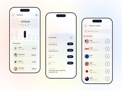 International Money Transfer App app app design application banking banking app expenses finance fintech ios app minimal mobile app mobile bank money transfer payment transactions trending ui user interface ux wallet