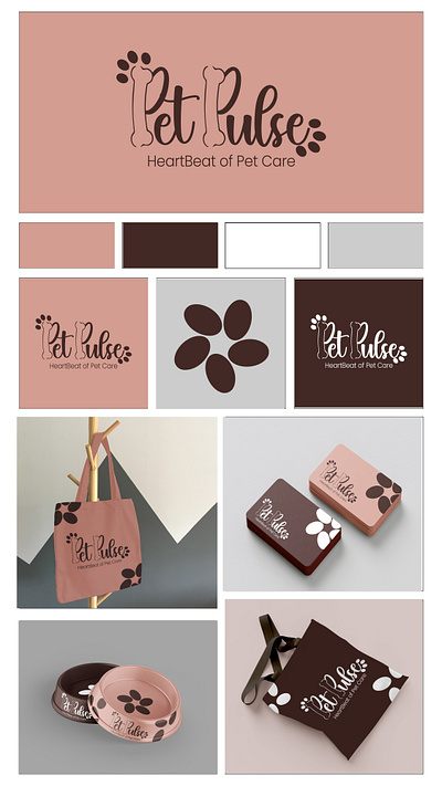 A MOODBOARD FOR A PET BRAND adobe illustrator adobe photoshop branding design graphic design logo moodboard