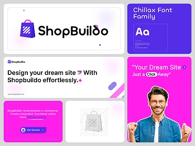 ShopBuildo Branding abstract logo app icon brand identity branding branding template creative logo gradient logo logo design modern e commerce logo sass logo shopbuildo branding shopbuildo logo web3 logo