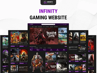 Infinity Gaming Website landingpagedesign landingpageui landingpageux ui uidesign uiux uiuxdesign ux uxdesign webdesign websitedesign webui webuiux webux