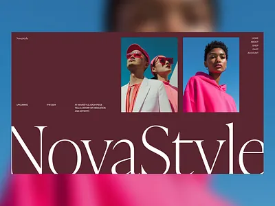 Novastyle Fashion Ecommerce Website design designer ecommerce fashion landin landing page minimal ui ux webpage