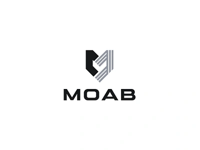 MOAB ( Logo For Sale ) branding logo logo design m logo m shield logo shield logo tactical logo