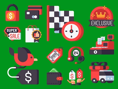 Black Friday & Cyber Monday- Icons 🎁 black friday branding cyber monday design design asset discount e commerce free asset graphic design icon iconscout illustration online shopping sale shopping vector