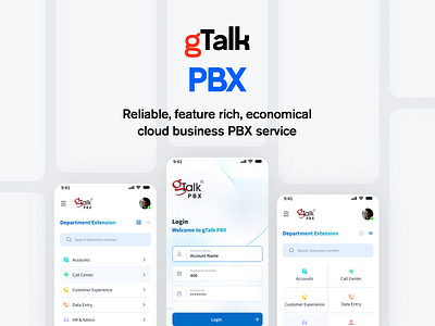 gtalk PBX APP app branding cloud business dailyui design graphic design mobile app mobile interface pbx ui uiux user interface ux