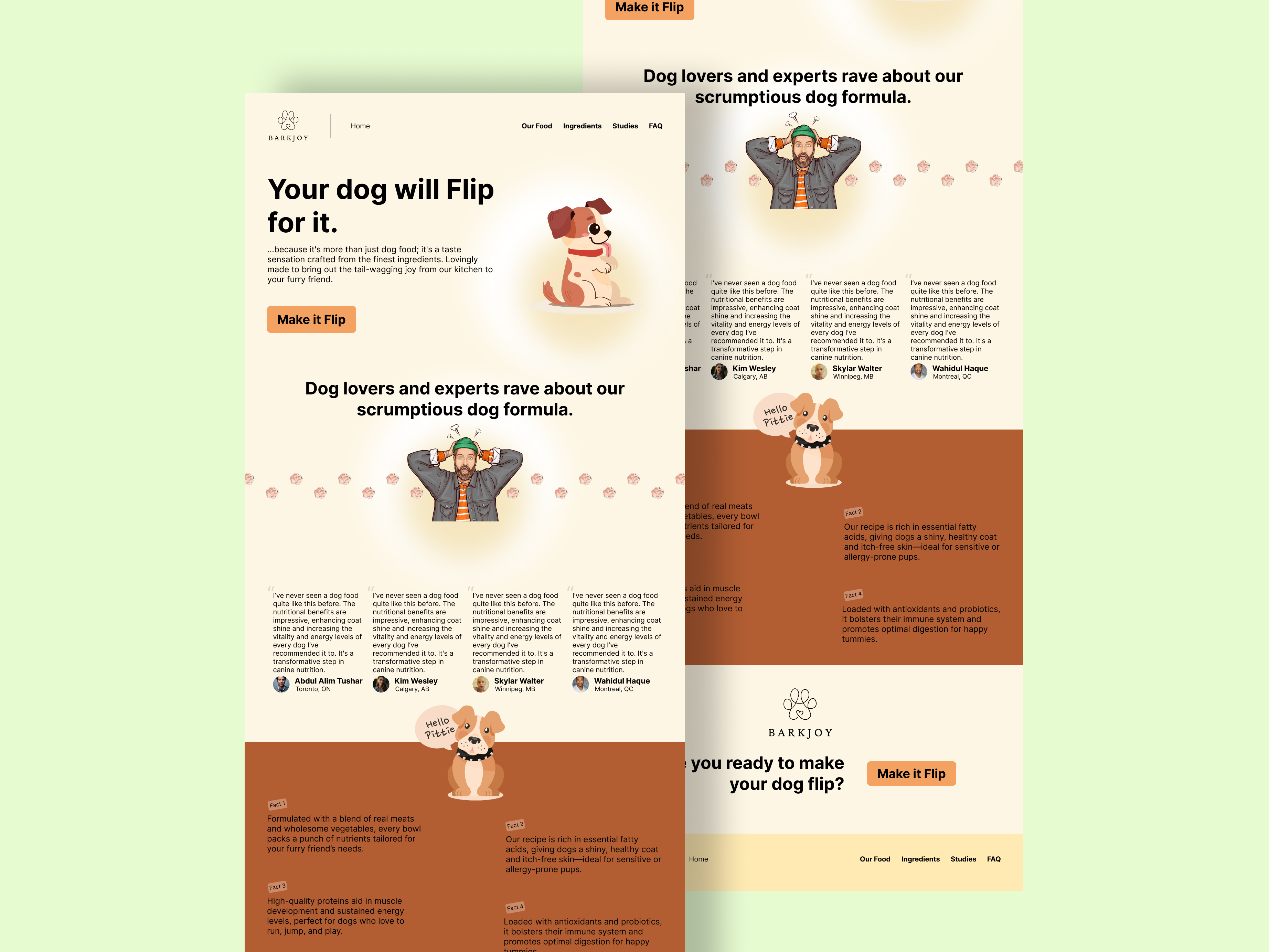 Barkjoy: A Delightful Dog Food Shopping Landing Page Design barkjoy designinspiration dog food dribbbleshot product design ui ui design ux ux design web design