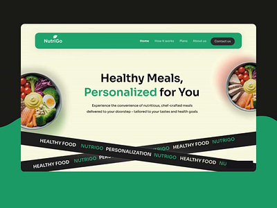 Customized Healthy Food Delivery Website customized food food ux food website ui ux design web ui web ux website