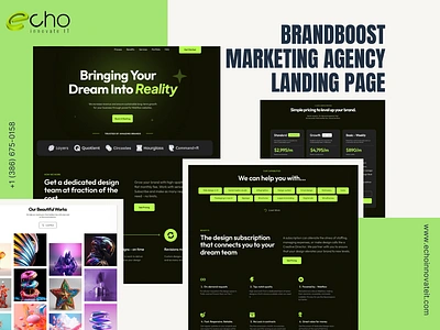 Brandboost | Marketing Agency | Landing Page graphic design ui