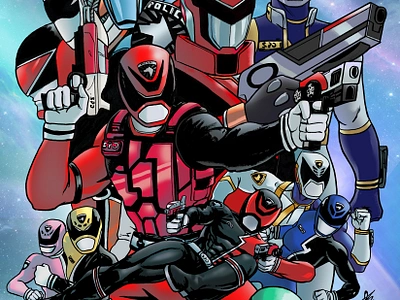 Power Rangers S.P.D 20th Anniversary Artwork art commissions artist artwork book cover character illustration comic art comic artist comic style drawing franchise heroes illustration poster poster art power rangers power rangers spd sci fi super heroes super sentai tokusatsu