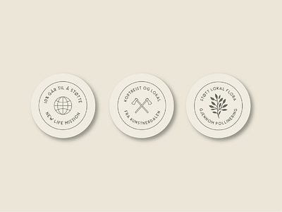 Emblems illustrated and designed for Himmelsk Honning