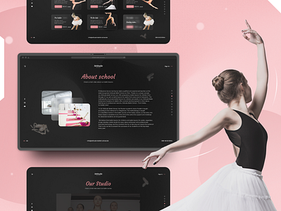 Website for a ballet school (sports school) athlete b2c ballet clean colors corporate website creative dsquad e commerce elegant graphic design light sports ui user experience user interface ux web design website website design