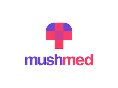 mushmed branding graphic design logo medical mushroom red cross