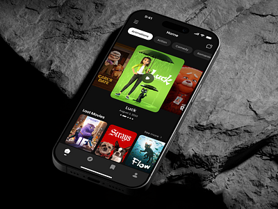 Movies App concept app dark mode ui inspiration media app minimal design movie streaming movie ui design moviesapp popular design ui uiux ux design