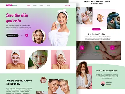 Skin Care - Landing Page beautybranddesign beautywebsite cleanui clienttestimonialsection creativewebdesign elegantui figmadesign interactivedesign landingpagedesign minimalistdesign modernwebdesign pastelcolors responsivedesign selfcarewebsite skincaredesign uiuxdesign userexperiencedesign webdesigndaily webdesigninspiration wellnesswebsite