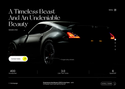 Nissan - Landing Page cars figma homepage landing landingpage ui ux