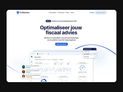 Taxmachine: Hero Section branding design graphic design landing page ui ux web design webdesign website website design