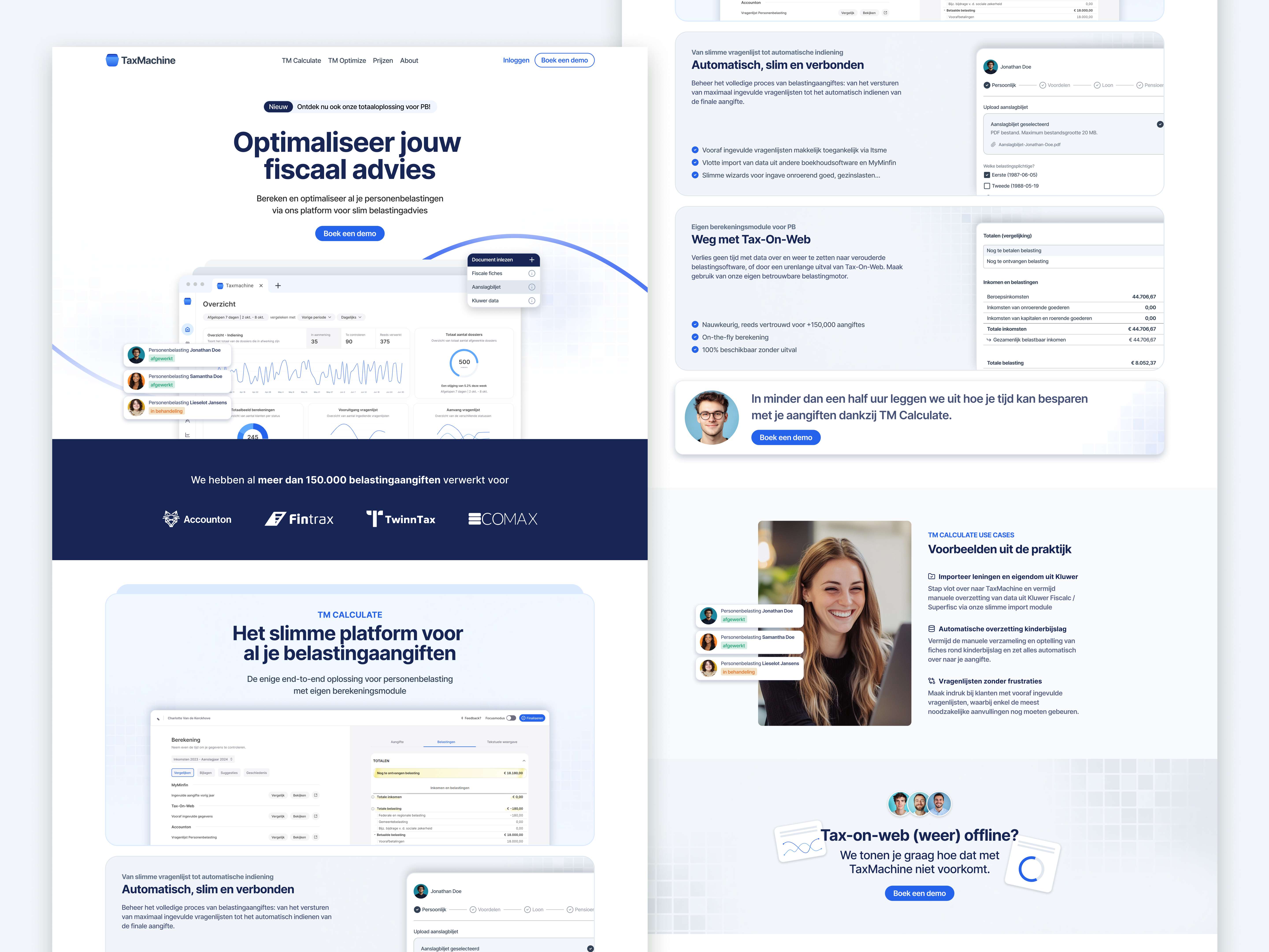 Example of Landing Page, Made In Figma