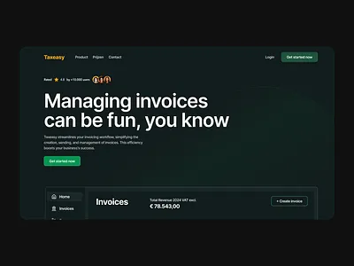 Hero Section for Invoicing Software branding design graphic design landing page ui ux web design webdesign website website design