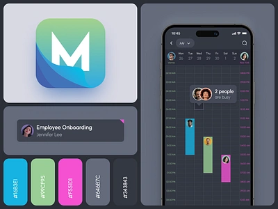 Mana App app calendar iphone mobile schedule ui ux