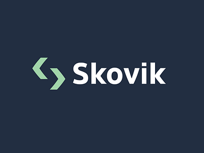 Skovik - Icon & wordmark branding chevron design graphic design illustrator logo logo construction logotype pattern s s logo transaction