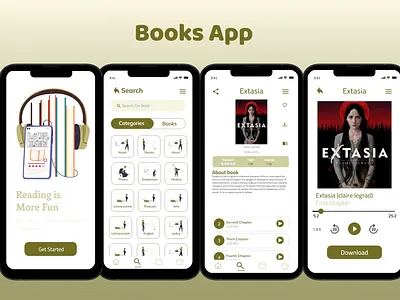 Books app app design books mobile app ui ui ux ux