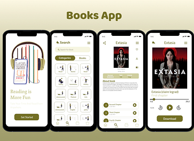 Books app app design books mobile app ui ui ux ux