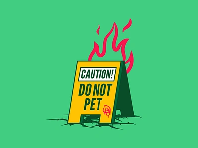 CAUTION! art burger cartoon caution character crocodile design graphic design graphics green identity illustration illustrator pet vector