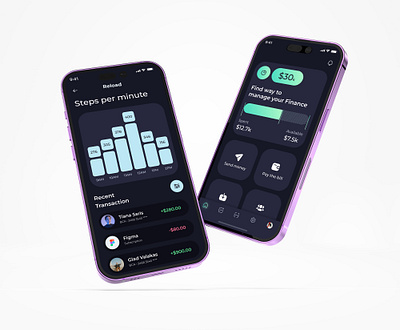 Finance Tracker Mobile iOS App figma mobile ui