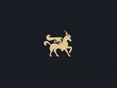 Kirin air antlers asia branding chimera china dragon elegant horn horse icon japan legendary creature logo luxury mark minimalist mythical qilin wind