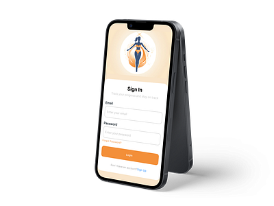 Fitness App - Sign In Page figmadesign fitnessapp learninguiux mobiledesign ui ux
