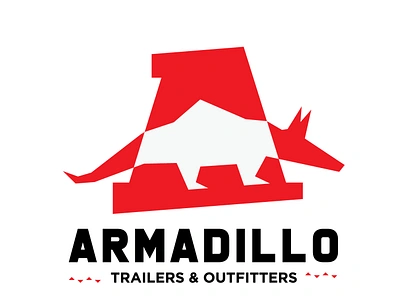 ARMADILLO TRAILERS & OUTFITTERS adventure armadillo armadillo logo brand designer branding camp camper camping graphic designer icon logo logo designer logo ideas logo maker logos outdoors