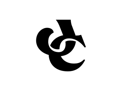 J + C monogram jc monogram smoothcurves typedesign