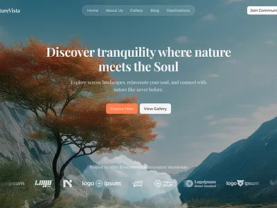 🌿 Discover Tranquility Where Nature Meets the Soul 🌅 hero hero section landing nature
