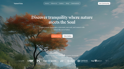 🌿 Discover Tranquility Where Nature Meets the Soul 🌅 hero hero section landing nature