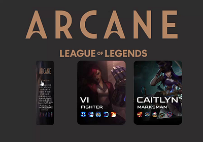 Daily UI 045 Info Card animation arcane dailyui design digital design figma illustration league of legends ui ui design uiux ux video game