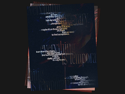 Poster Concept / Everything is temporary design designer editorial experimental figma graphic design graphic designer poster poster concept typography