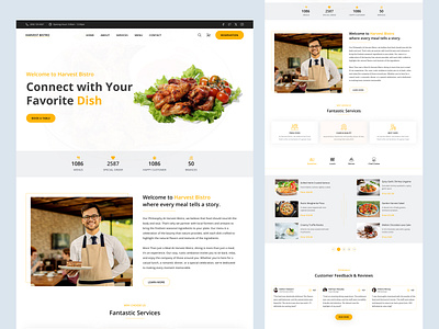 Restaurant & Reservation Website restaurant reservation website restaurant website design restaurant website ui design ui ui design uiux design ux design