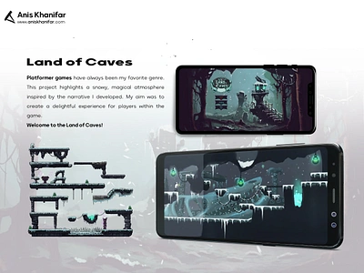 Platformer Game Art 2d art caves concept art game gameart illustration land platformer snowy