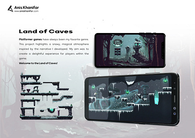 Platformer Game Art 2d art caves concept art game gameart illustration land platformer snowy