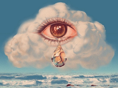 Tear · Desire cloud desert eye graphic design illustration ocean tears