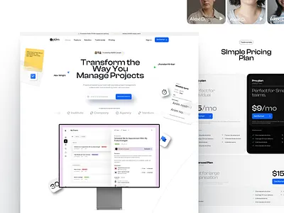 SaaS Design - Website animation b2b clean ewallet financial landing page modern saas saas website startup web design website