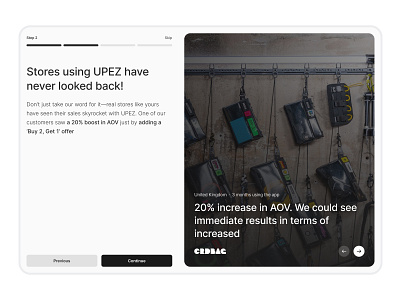 Testimonials screen | Onboarding comments page light theme minimalism minimalistic design onboarding review testimonials ui