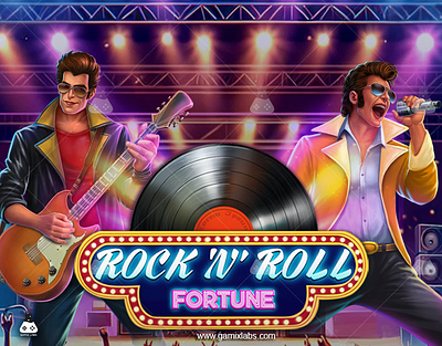 Rock and Roll Slot Game Theme Art 2d artwork animation game characters game development gamix labs graphic design music slot character music slot theme music slot ui ux slot slot art service slot art theme slot game slot ui ux