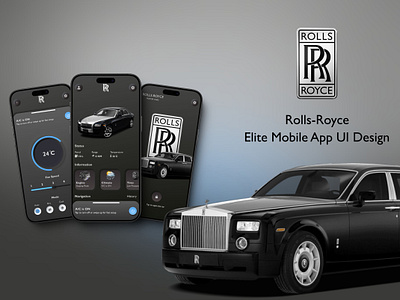 🚗✨ Rolls-Royce Elite Mobile App UI Design app branding design rollsroyce ui uidesign uiux userinterface