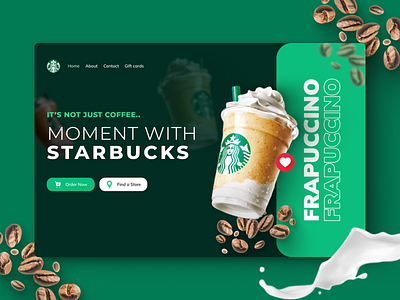 Starbucks branding coffe design starbuck ui ux web