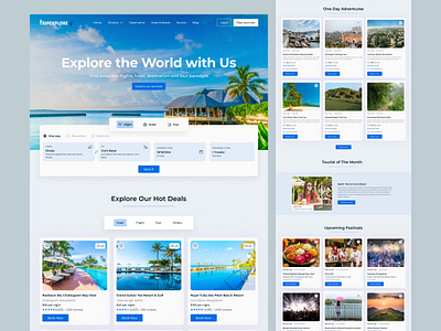 Travel Website Landing Page UI Design travel website travel website design travel website ui design ui ui design uiux uiux design ux design