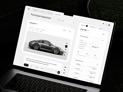 AI Car Inspection SaaS Dashboard ai app assistant auto car crm dashboard design interface product saas service ui ux vehicle web