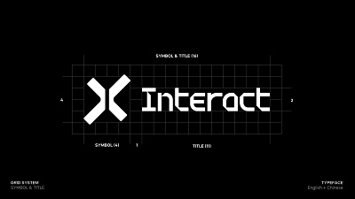 X interact branding logo