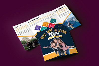 Travel Trifold Brochure Design 3 fold annual banner booklet branding brochure business business identity catalog holiday leaflet magazine marketing page poster print promotion travel travel agency tri fold