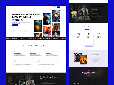 AI Image Generator Website🚀 ai image figma ui website design