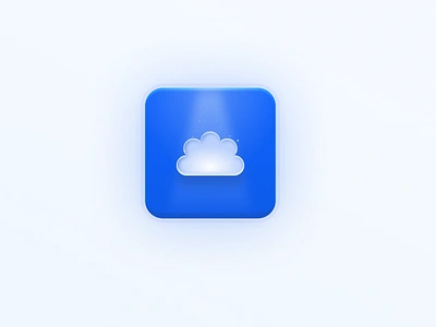 ☁️ Cloud Icon ✨ blue cloud app figma glow icon icon icon design mac icon macos icon mmdsharifi modern icon